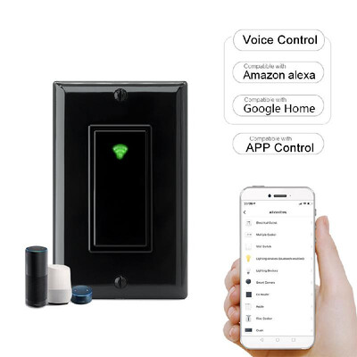 

Wi-Fi Smart In-wall Light Switch Timing Function 3 Gang Switch Box Voice Control Compatible with Alexa Google Home IFTTT APP Contr