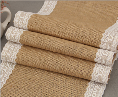 

Burlap Table Runner Rectangle Tablecloth Banquet Wedding Party Vintage Decor
