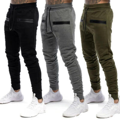 

Mens Gym Slim Fit Trousers Sweat Pants Tracksuit Joggers Skinny Sports Bottoms