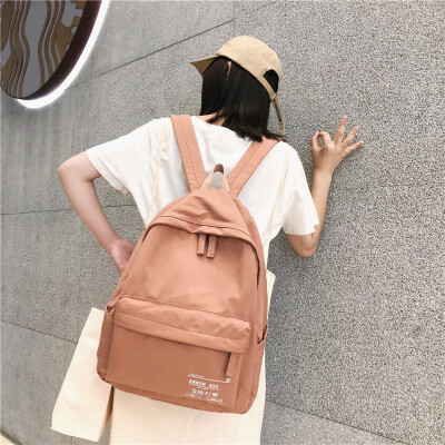 

Large capacity schoolbag female high school students double shoulder bag Korean version of ancient feeling of girls campus style i