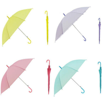 

Umbrella Women Fashion Transparent Long Handle Windproof Clear Rainy Parasol US