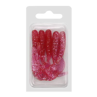 

5pcsset Fishing Wobblers Artificial Bait Curl Tail Maggot Shape Wide Soft Lure PVC Multi-Color Fishing Accessories 85cm 2g
