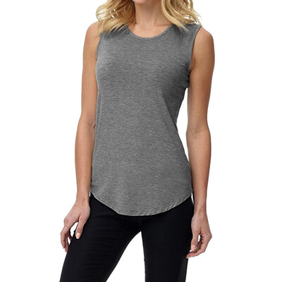 

Nomeni Women Loose Tank Solid O Neck Top T-Shirt Sleeveless Tops Vest