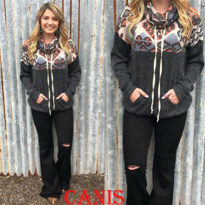 

Women Hoodies Long Sleeve Pullover Sweater Floral Jumper Sweatshirt Casual Tops