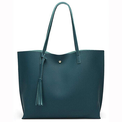 

Tailored Women Fashion Fringe Solid Large Capacity Shopping Shoulder Tote Handbag Bags