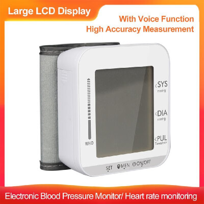 

Wrist Type Electronic Blood Pressure Monitor with Heart Rate Detection Fully Automatic Sphygmomanometer Digital LCD Blood Pressure