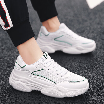 

Old shoes mens fashion running shoes small white shoes mesh shoes wild thick-soled sports shoes