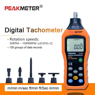 

Free shipping HYELEC MS6208A contact digital tachometer multi-functional measure High Performance 50-19999RPM max