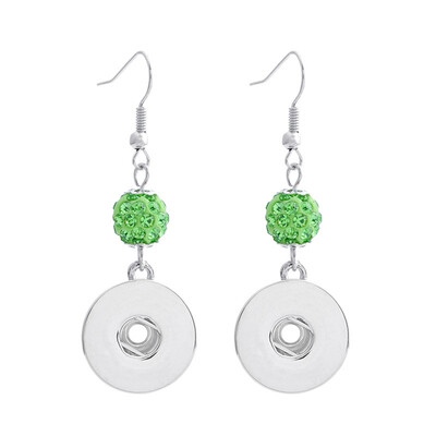 

New Fashion Beauty Simple Pearls charm snap earrings fit 18mm charm snap buttons