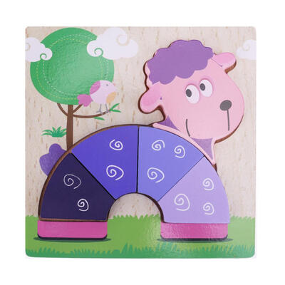 

3D Wooden Toys Cartoon Animal Puzzle Intelligence Kids Educational Toys