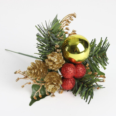 

Christmas Flowers Ornament Artificial Pine Stems Fake Pine Cone Flower Arrangements Wreath Holiday Home Winter Decor