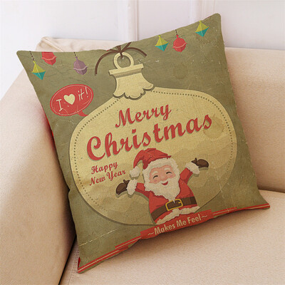 

Tailored New Christmas Cotton Linen Pillow Case Sofa Cushion Cover Home Decor