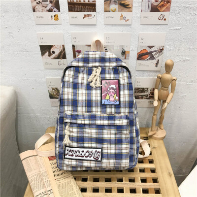 

Ins wind bag female college students shoulder bag Korean version of the tide high school gygo ancient sense girl day line canvas b