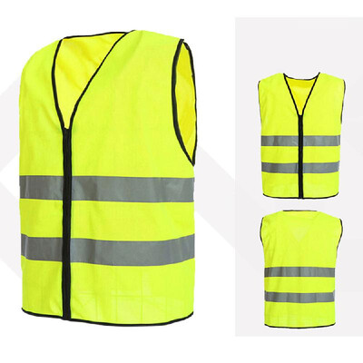 

120046L-2 Reflective Safety Vest High Visibility Safety Vest Bright Neon Color Breathable Vest with 2-inch Reflective Strips for C