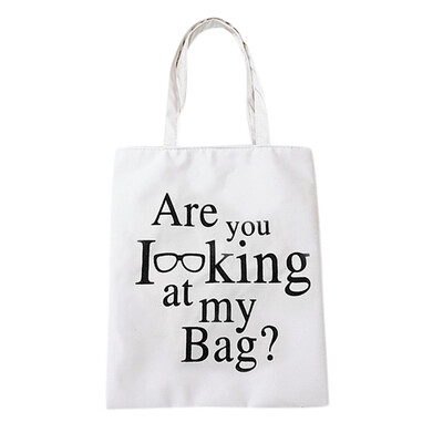 

Tailored Female Canvas Shopping Bag Cartoon Shoulder Bag Student Out Large Capacity Bag
