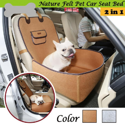 

Dog Front&Back Seat Cover Protector Convertible Pet Bed Pad Felt Cloth Waterproof Protecting Dogs Cats for Cars SUVs