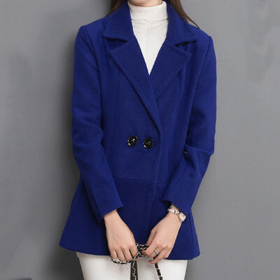 

Tailored Womens Oversize Lapel Cashmere Wool Blend Belt Trench Coat Outwear Jacket
