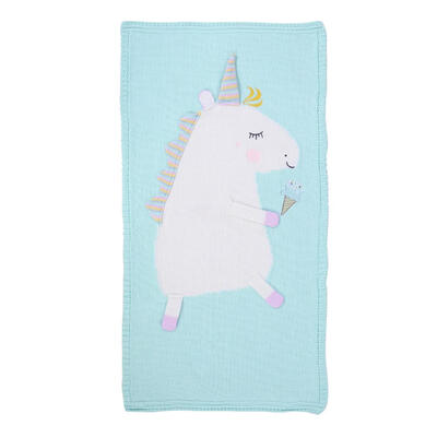 

Cute Cartoon Infant Kids Knitted Blankets Baby Soft Sleeping Swaddle Towels