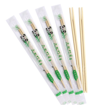 

100 Pairs Chinese Disposable Individually Wrapped Natural Bamboo Chopsticks