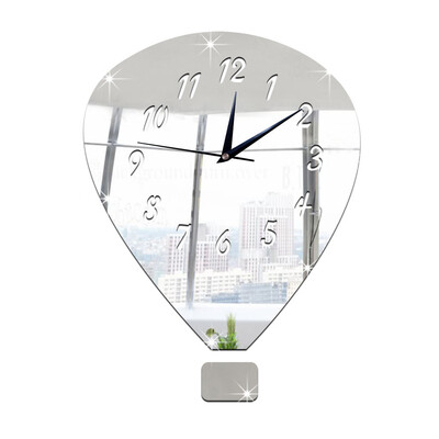 

〖Follure〗Modern DIY Wall Clock 3D Mirror Surface Sticker Home Office Decor Wall Sticker