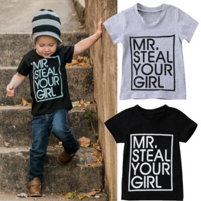 

Toddler Baby Kids Boy Girls T-Shirt Summer Short Sleeve Cotton Tee Shirt Clothes