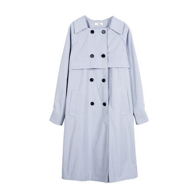 

Autumn new female paragraph dust coat grows in easing show thin coat