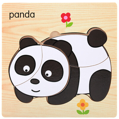 

Gotoamei Wooden Lovely Puzzle Educational Developmental Baby Kids Training Toy Gift