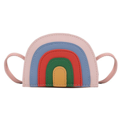 

Girls PU Leather Rainbow Shape Kids Messenger Shoulder Bags Cute Mini Bags