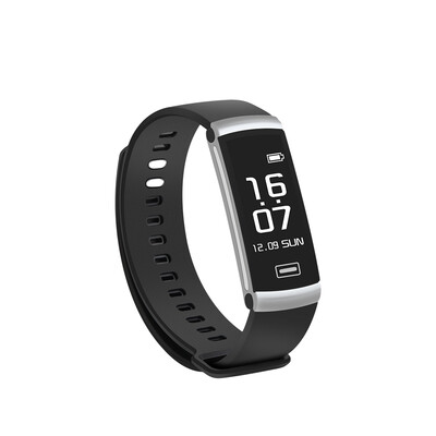 

Fitness Tracker Smart Bracelet Wristband Watch 096" OLED Touch Screen BT 40 IP67 Waterproof Support Pedometer Sleep Heart Rate B