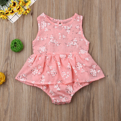 

Newborn Baby Girl Romper Floral Bodysuit Sunsuit Summer Clothes Outfits 0-18M