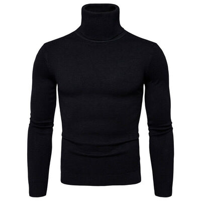 

New Mens Cashmere Sweatshirt Turtleneck T-Shirt Jumper Pullover Knitwear Sweater