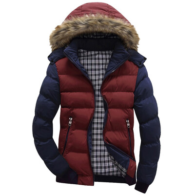 

Gobestart Men Boys Casual Warm Hooded Winter Zipper Coat Outwear Jacket Top Blouse