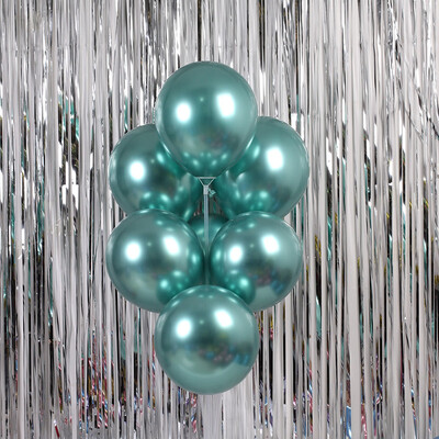 

Toponeto 50Pcs Chrome Shiny Metallic Latex Balloons for Birthday Wedding Grad Party