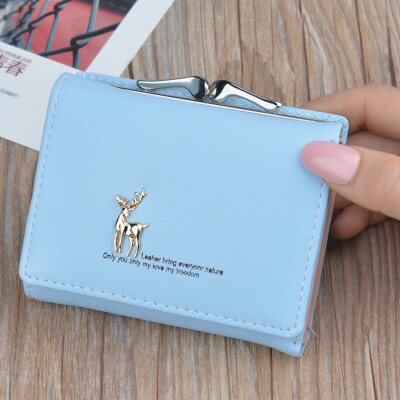 

Tailored Women Wallets Short Simple Deerlet Mini Coin Purse Card Holder Bag