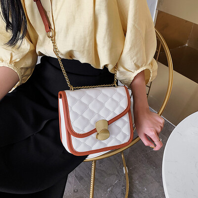 

Net red pouch handbag 2019 new texture embroidered line chain bag wild foreign air shoulder bag high-quality Messenger bag