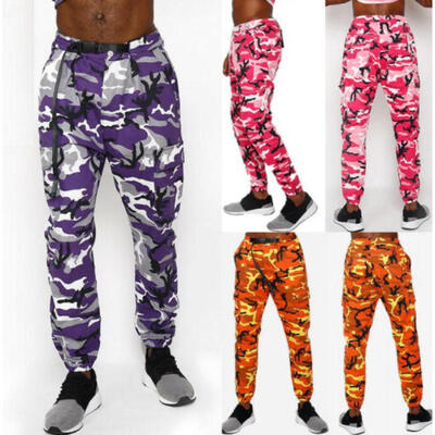 

Mens Womens Military Army Camo Cargo Pants Work Camping Fashion Casual Pants NEW