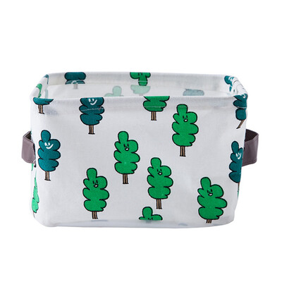 

Sundries Organizer Cartoon Cosmetic Case Toy Barrel Box Cloth Storage BasketH01