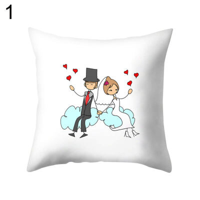 

Love Wedding Bride Groom Pillow Case Cushion Cover Sofa Car Bedroom Decoration