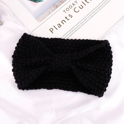 

Hand-knitted Woolen Crossover Headband Hoop Sweet Wide-brimmed Head Ornament