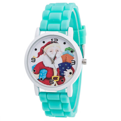 

Christmas New Fashion Wristwatch Vintage Silicone Strap Quartz Wrist Watch for Ladies Women Relogio Feminino