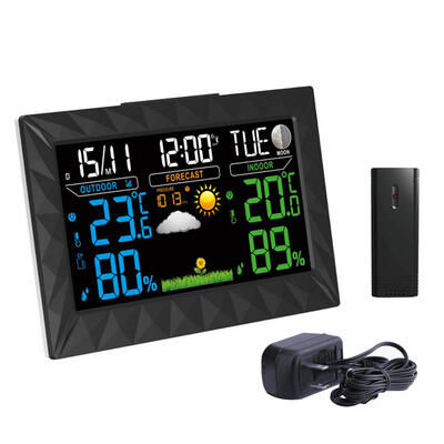 

Digital Color LCD Wireless IndoorOutdoor Temperature&Humidity Meter