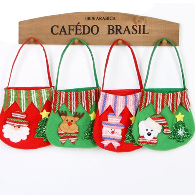 

Christmas Childrens Candy Gift Bags Knit Three-dimensional Christmas Apple Bags Santa Claus Snowman Elk Bear Shape Festival De