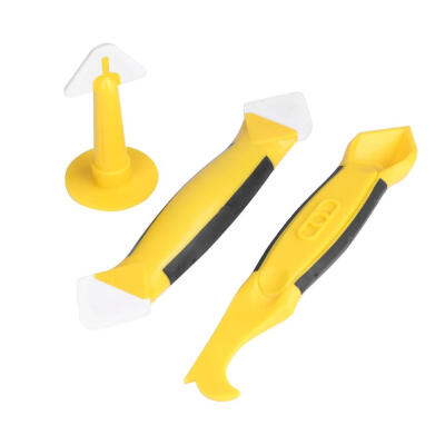 

3pcs Home Remover Caulk Finisher Sealant Smooth Scraper Grout Kit Tools