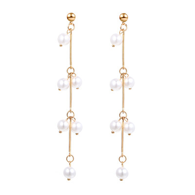 

2019 New Pearl Earrings Fashion Korea Meteorite Metal Silver Elegance Charm Cute Sequin Womens Earrings For Winter Jewelry