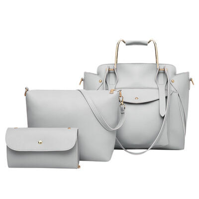 

3 Pcs Women Handbag Set 2019 Messenger Bags Ladies Shoulder Bag Lady PU Leather Casual Female Shopper Tote Sac Femme T2G
