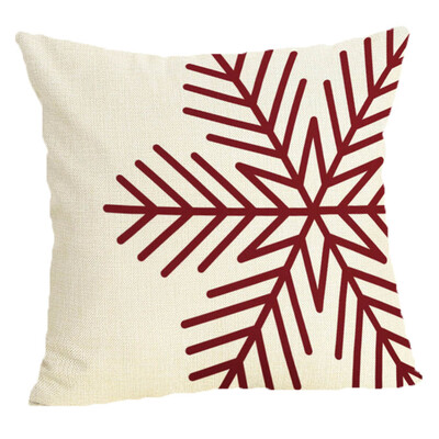 

Christmas Cushion Cover Snowflake Printing Happy Day Joy Holiday Gifts Christmas Tree Throw Pillow Pillowcase Sofa Home Decor