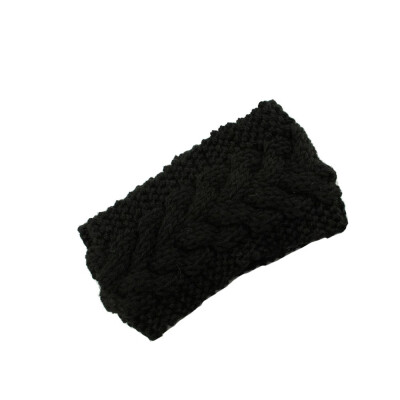 

Winter Fashion Women Knitted Turban Headbands Solid Color Warm Crochet Headwrap Wide Ear Warmer Hairband Hair Accessories 22