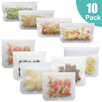 

6Pcs Reusable Storage Bags Leakproof Freezer Extra Thick FDA Grade Ziplock Lunch