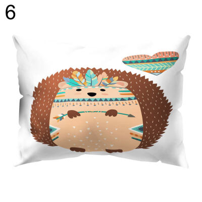 

Cartoon Owl Bear Square Throw Pillow Case Cushion Cover Sofa Bedding Articles