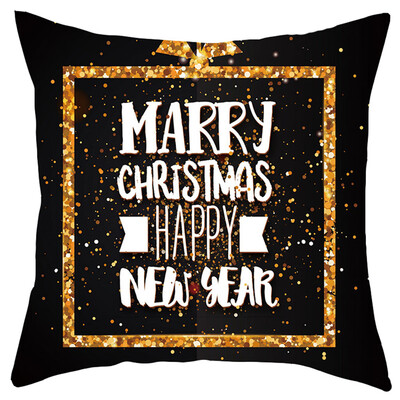 

Siaonvr Merry Christmas Short Plush Pillowcase Sofa Pad Set Home Decoration 18x18 Inch
